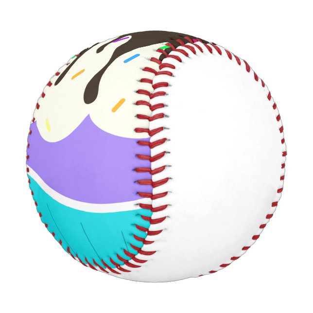 Balle De Baseball Cupcake sucré (Angle)