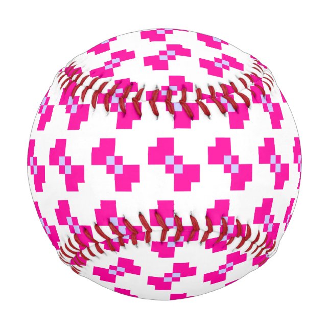 Balle De Baseball Cute 8 bits Pixel Bow (Devant)