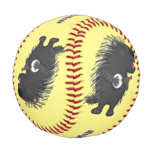 Balle De Baseball Cute drôle porc-épic avec dessin animé de banjo