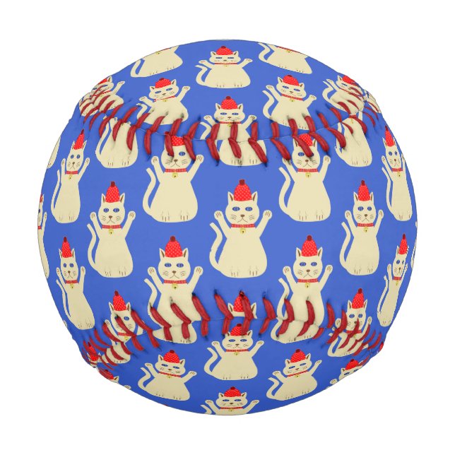 Balle De Baseball Cute Noël Chat Motif (Devant)