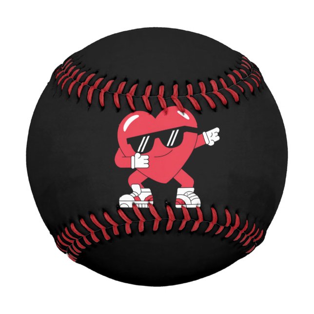 Balle De Baseball Dabbing Coeur drôle Cadeaux Valentines Jour (Devant)