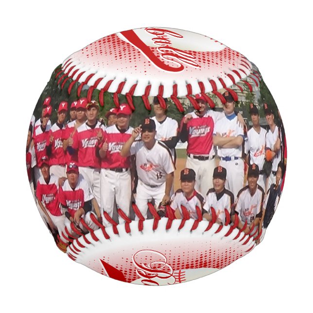 Balle De Baseball Dark Red Retro Photo Sports de baseball