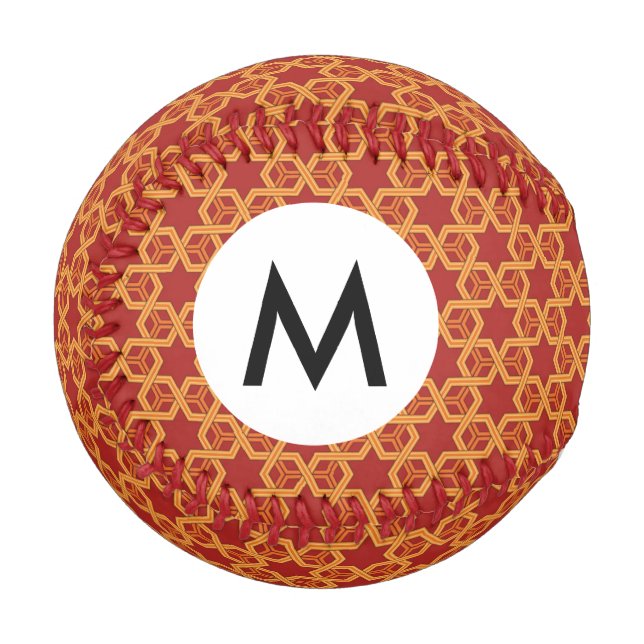 Balle De Baseball Décor géométrique élégant (Devant Gauche)