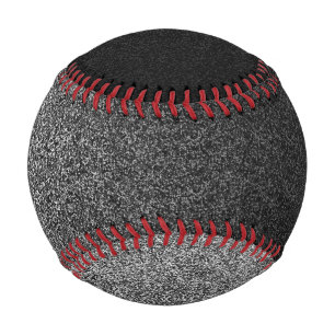 Balle De Baseball Dégradé en argent et en Parties scintillant noire