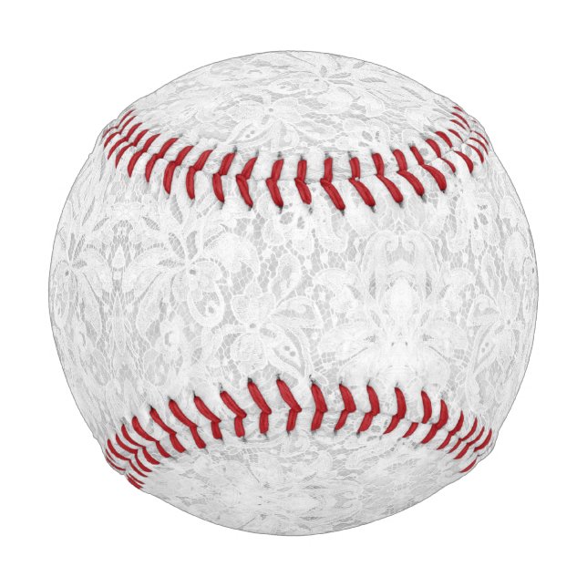 Balle De Baseball Dentelle blanche tombante (Devant)
