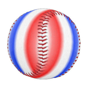 Balle De Baseball Design en bande rouge blanc et bleu