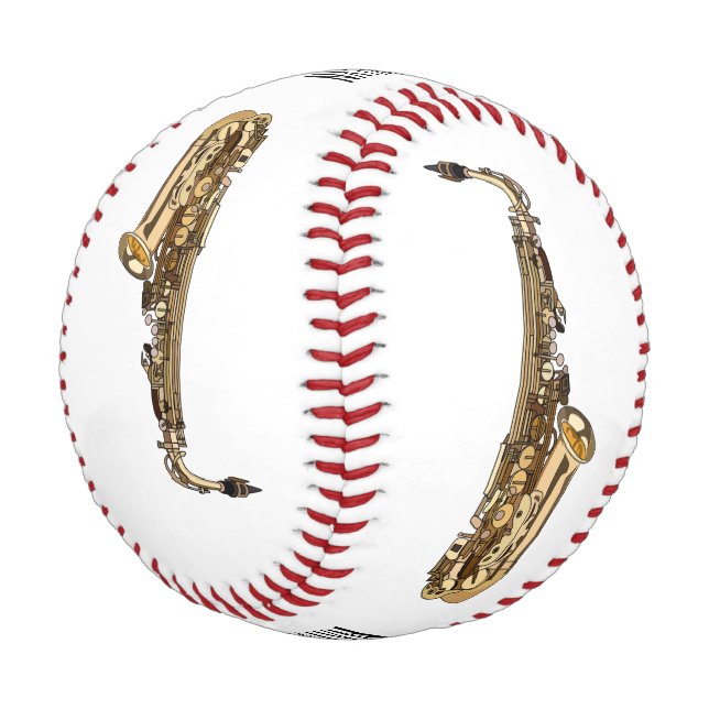 Balle De Baseball dessin animé saxophone (Angle)