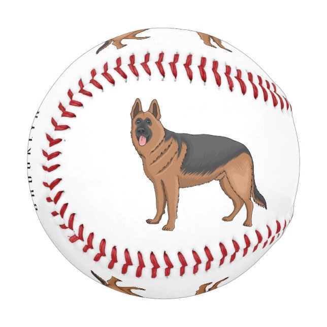 Balle De Baseball dessin de berger allemand (Devant Gauche)
