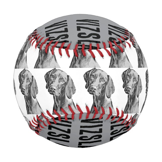 Balle De Baseball Dessin de Vizsla (Devant)