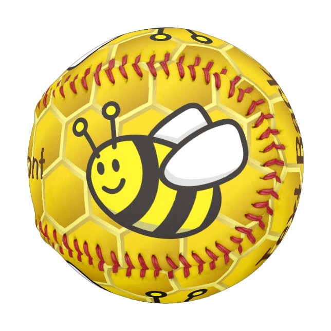 Balle De Baseball Dessin sur les abeilles (Devant Droite)