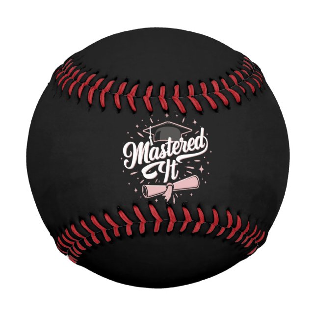 Balle De Baseball Diplômé Maîtrise Diplômé MBA Diplômé (Devant)