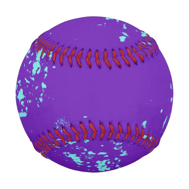 Balle De Baseball Doodles bleu clair violet (Devant)