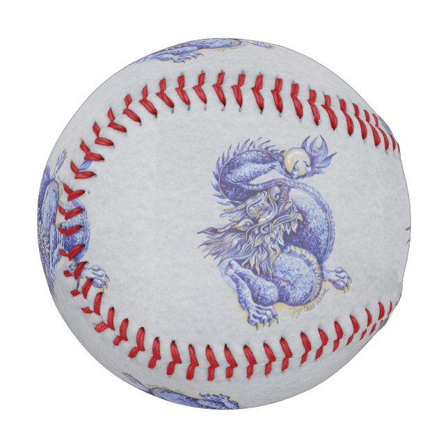 Balle De Baseball Dragon bleu (Devant Gauche)