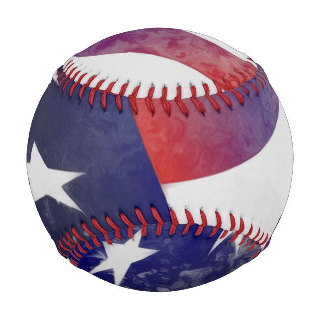 Balle De Baseball Drapeau américain Grunge (Devant)