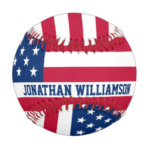Balle De Baseball Drapeau américain personnalisé Stars et bandes