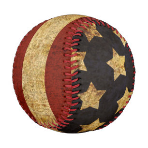 Balle De Baseball Drapeau américain vintage Grunge Patriotique