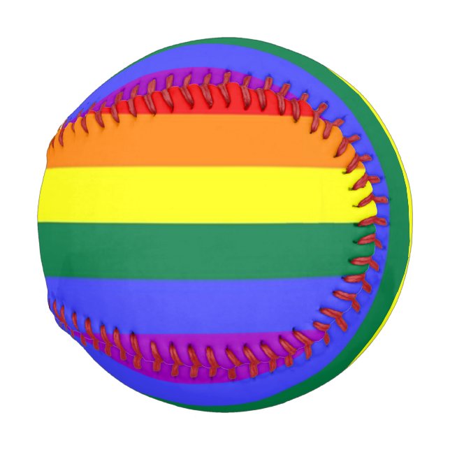 Balle De Baseball Drapeau arc-en-ciel du Gay pride LGBT (Dos Gauche)
