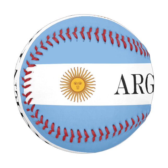 Balle De Baseball Drapeau argentin Bandera De Argentina (Devant Gauche)