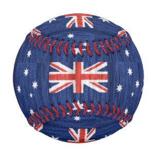 Balle De Baseball drapeau australien design Thunder_Cove bleu
