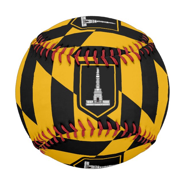 Balle De Baseball Drapeau de Baltimore, Maryland Baseball (Dos)
