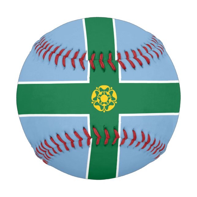 Balle De Baseball Drapeau de Derbyshire (Comté d'Angleterre, Royaume (Dos)