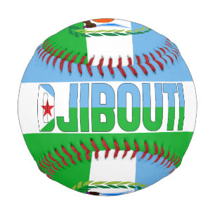 Balle De Baseball Drapeau de Djibouti et Armoiries Patriotique