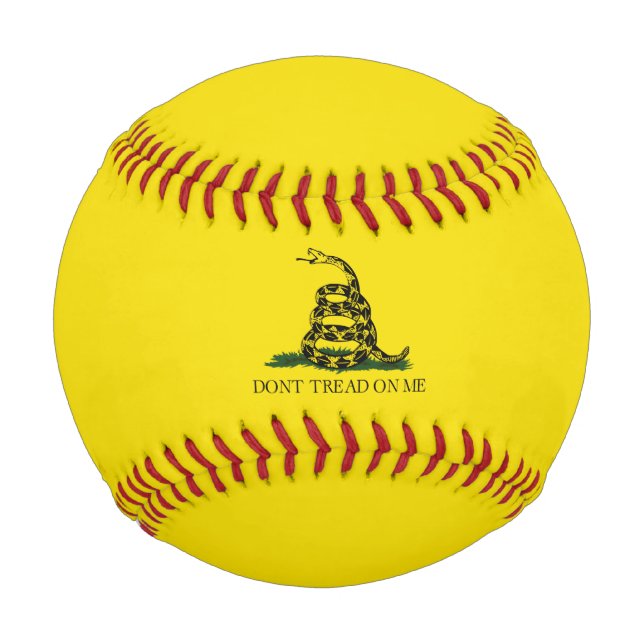 Balle De Baseball Drapeau de Gadsden (Ne marchez pas sur moi) (Drape (Devant)
