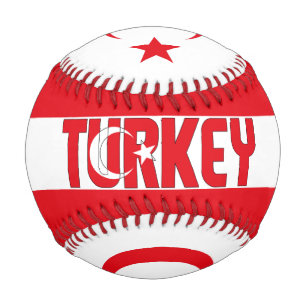 Balle De Baseball Drapeau de la Turquie et Armoiries Patriotiques