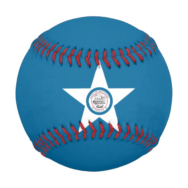 Balle De Baseball Drapeau de la ville de Houston, Texas Baseball (Devant)