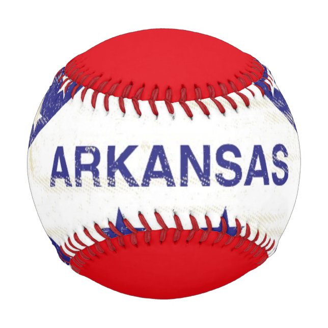 Balle De Baseball Drapeau de l'Arkansas (Devant)