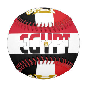 Balle De Baseball Drapeau de l'Égypte et Armoiries Patriotique