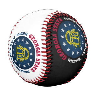 BALLE DE BASEBALL DRAPEAU DE L'ÉTAT GEORGIA PEACH