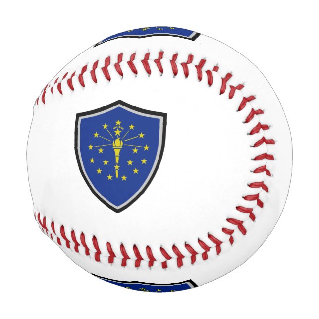 Balle De Baseball Drapeau de l'Indiana (Devant Droite)