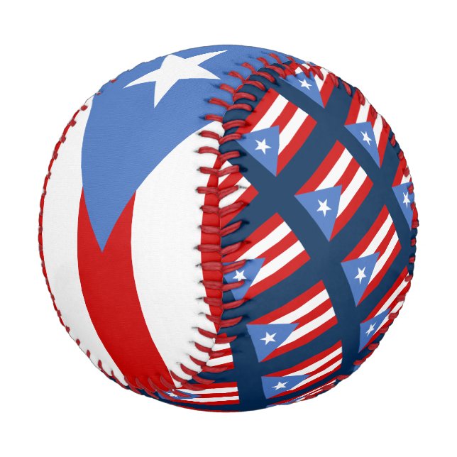 Balle De Baseball Drapeau de Porto Rico (Angle)