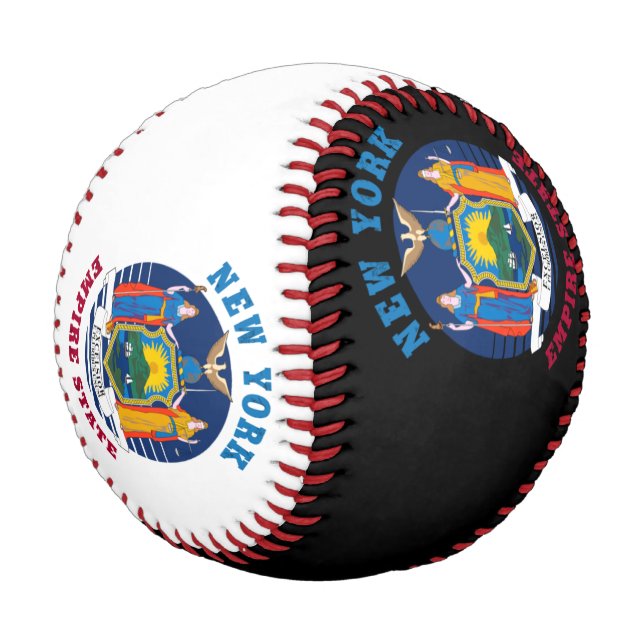 BALLE DE BASEBALL DRAPEAU D'ÉTAT DE NEW YORK (Angle)