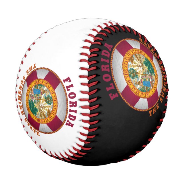 BALLE DE BASEBALL DRAPEAU D'ÉTAT FLORIDE (Angle)