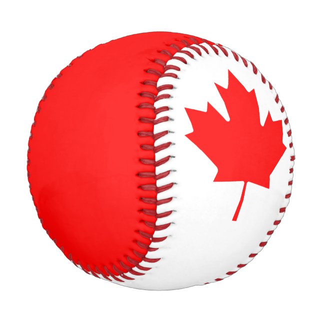 Balle De Baseball Drapeau du Canada (Angle)