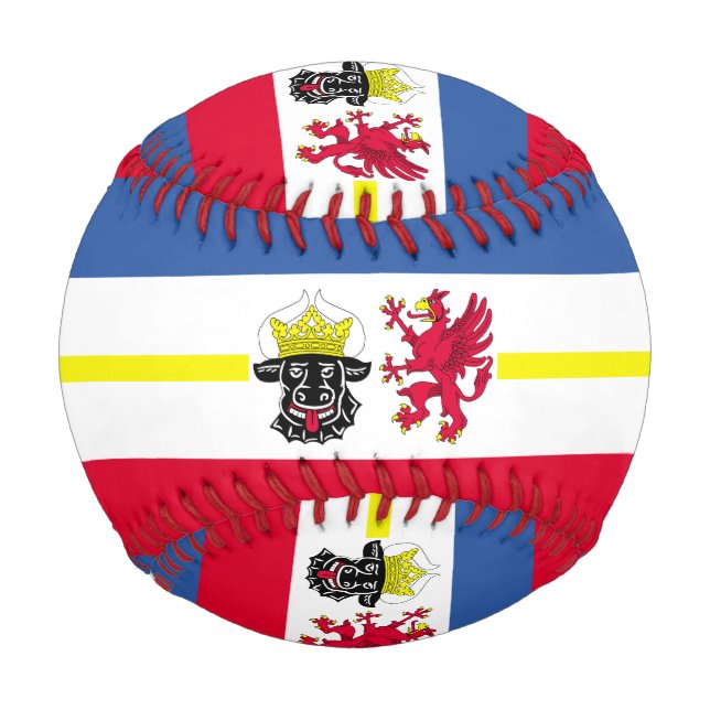 Balle De Baseball Drapeau du Mecklembourg-Poméranie occidentale Base (Devant)