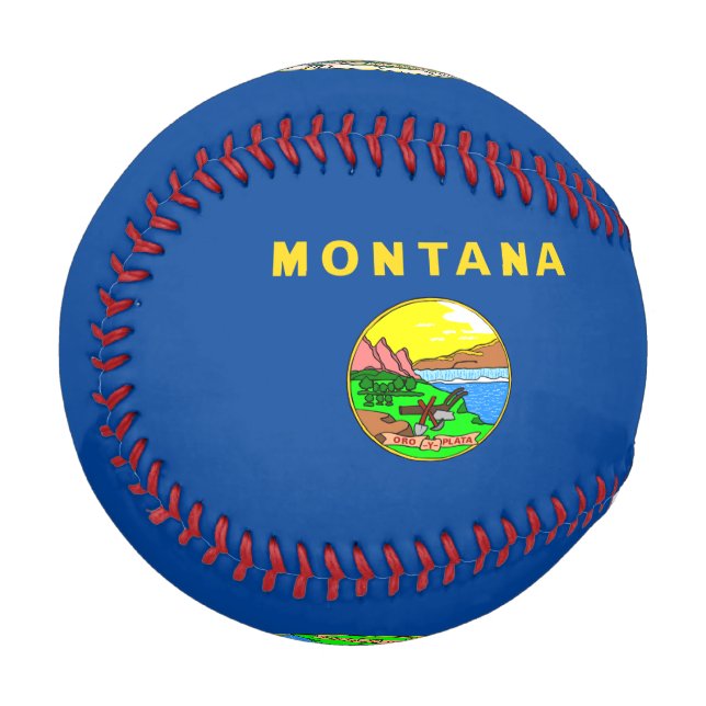 Balle De Baseball Drapeau du Montana (Devant Gauche)