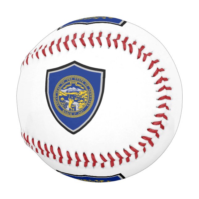 Balle De Baseball Drapeau du Nebraska (Devant Droite)