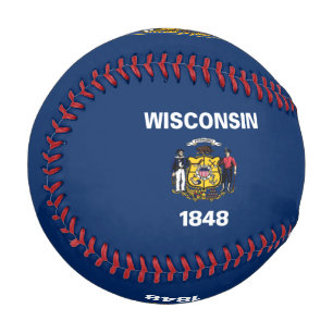 Balle De Baseball Drapeau du Wisconsin