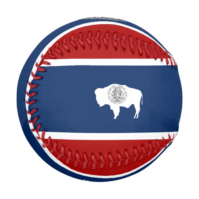 Balle De Baseball Drapeau du Wyoming (Devant Gauche)