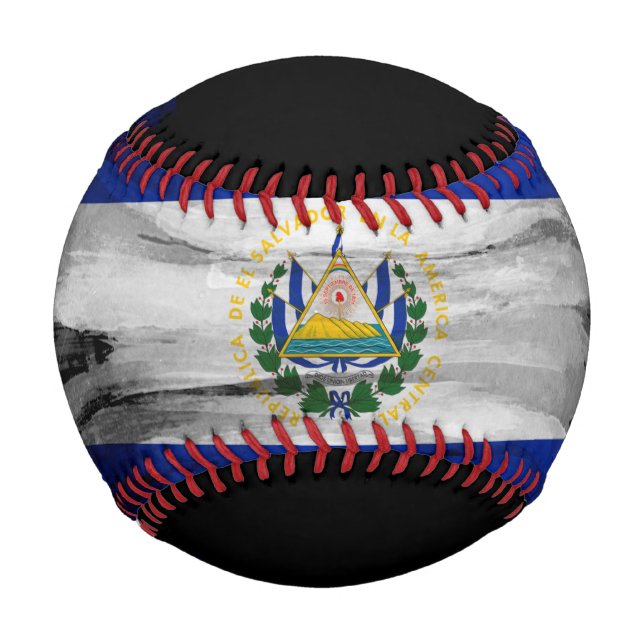 Balle De Baseball Drapeau El Salvador brac, drapeau national (Devant)
