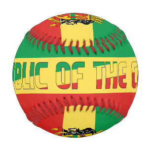Balle De Baseball Drapeau et armoiries de la République du Congo