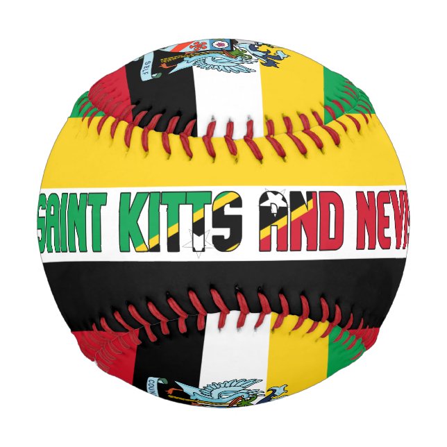 Balle De Baseball Drapeau et armoiries de Saint-Kitts-et-Nevis (Devant)