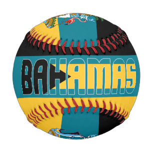 Balle De Baseball Drapeau et blason des Bahamas Patriotique