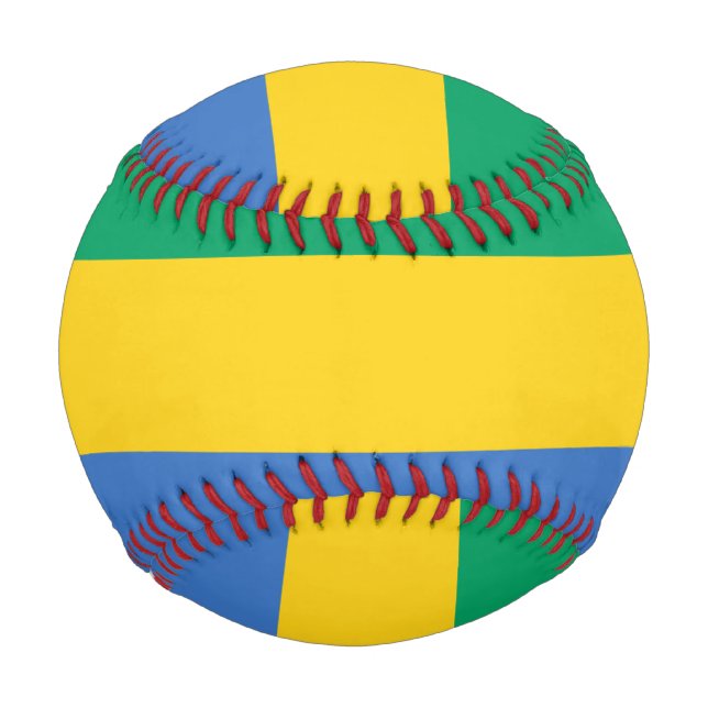 Balle De Baseball Drapeau gabonais (Gabon) (Devant)