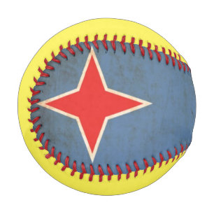Balle De Baseball Drapeau Grunge D'Aruba (Pays-Bas)
