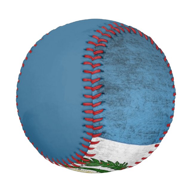 Balle De Baseball Drapeau Grunge Du Guatemala (Angle)