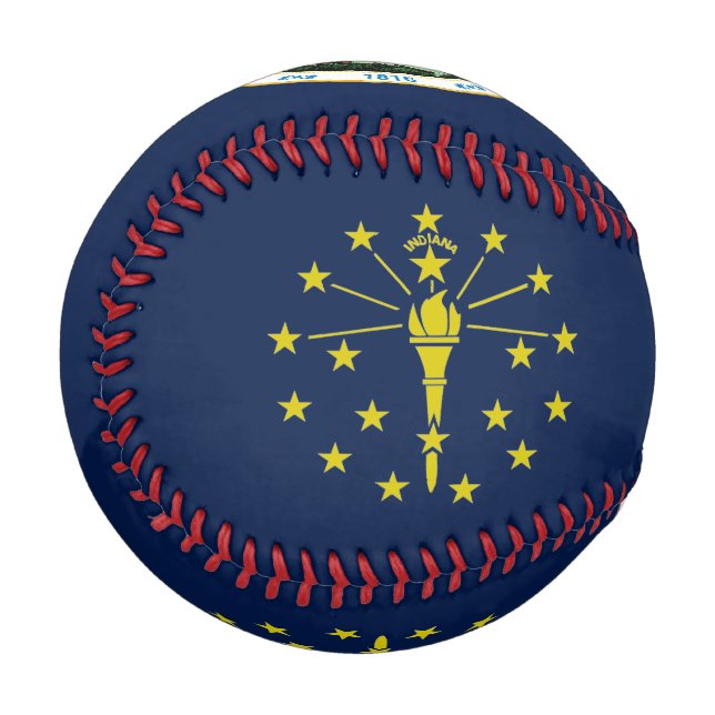 Balle De Baseball Drapeau Indiana (Devant Gauche)